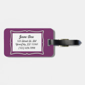 Nähmaschine / Ihr Text {Dark} Gepäckanhänger (Rückseite horizontal)