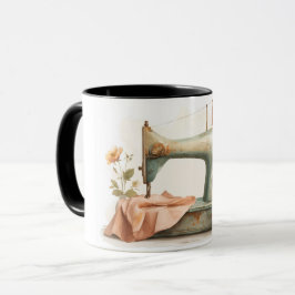 Nähmaschine im Vintage-Stil Tasse
