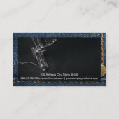 Nähmaschine | Jeans | Sticken Visitenkarte (Rückseite)