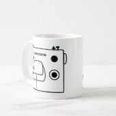Nähmaschine Kaffeetasse (Vorderseite Links)
