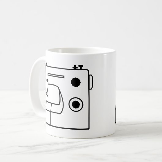 Nähmaschine Kaffeetasse (Vorderseite Links)