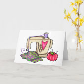 Nähmaschine Karte (Gelbe Blume)