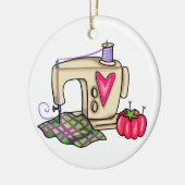 Nähmaschine Keramik Ornament (Links)