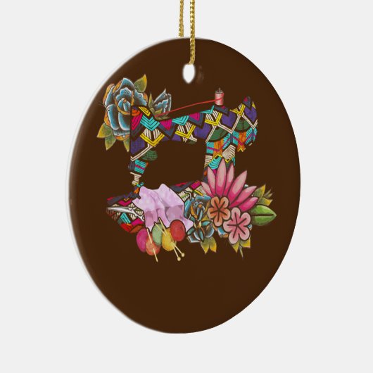 Nähmaschine Keramik Ornament (Rechts)