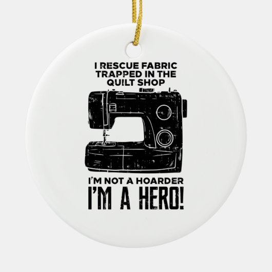 Nähmaschine Keramik Ornament (Vorne)