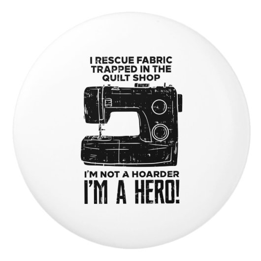 Nähmaschine Keramikknauf (Vorderseite)