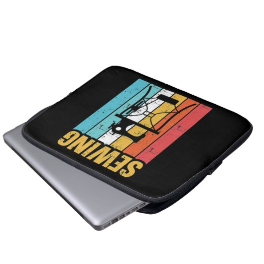 Nähmaschine Laptopschutzhülle (Vorne Knopf)