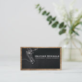 Nähmaschine | Leather Border Visitenkarte (Stehend Vorderseite)