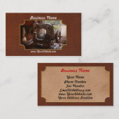 Nähmaschine - Leder - Sattel-Abwasserkanal Visitenkarte (Vorne/Hinten)