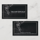 Nähmaschine | Leder | Sticken Visitenkarte (Vorne/Hinten)