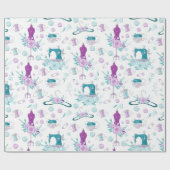 Nähmaschine Mannequin Tasten Thread Seamstress Geschenkpapier (Flach)