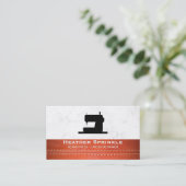 Nähmaschine | | Marmor | Leather Stitched Visitenkarte (Stehend Vorderseite)