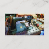 Nähmaschine mit Scheren Visitenkarte (Rückseite)