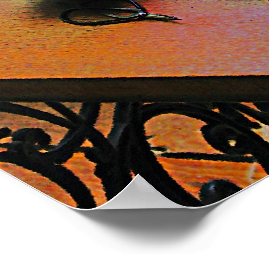 Nähmaschine mit Tuch Poster (Ecke)