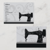 Nähmaschine - mollig visitenkarte (Vorne/Hinten)