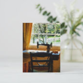 Nähmaschine nach Fenster Postkarte (Stehend Vorderseite)