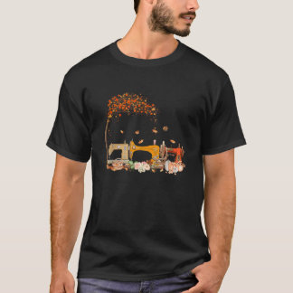 Nähmaschine Nähen Quilten Liebhaber Quilter Herbst T-Shirt