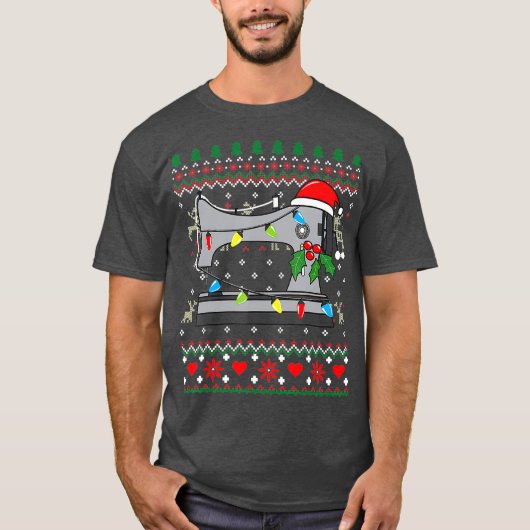 Nähmaschine Nähen Schneider Schneider Weihnachtssc T-Shirt (Vorderseite)