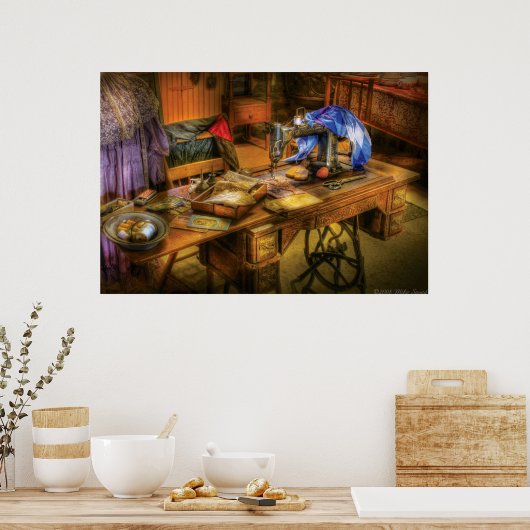 Nähmaschine - Nähmaschine IV Poster (Küche)