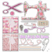 Nähmaschine Nahtstich Aufkleber (Vorderseite)