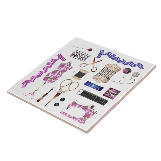 Nähmaschine Nahtstich Fliese (Seite)