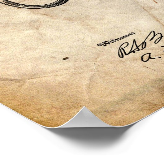 Nähmaschine Patent Poster (Ecke)