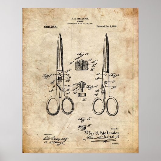 Nähmaschine Patent Poster (Vorne)