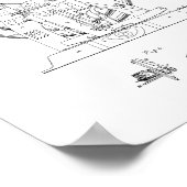 Nähmaschine Patent Poster (Ecke)