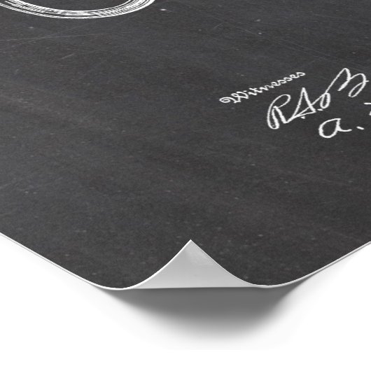 Nähmaschine Patent Poster (Ecke)