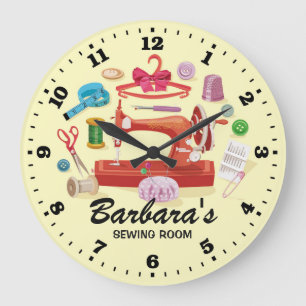 Nähmaschine Personalizable Wanduhr