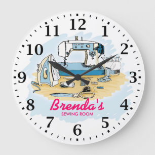 Nähmaschine Personalizable Wanduhr