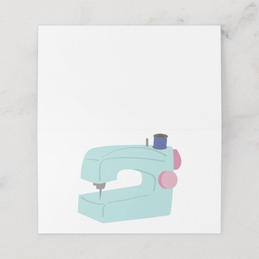 Nähmaschine Platzkarte (Außenseite Aufgefaltet)