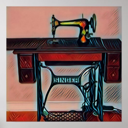 Nähmaschine Poster (Vorne)