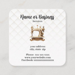 Nähmaschine Quadratische Visitenkarte