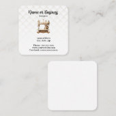 Nähmaschine Quadratische Visitenkarte (Vorne/Hinten)