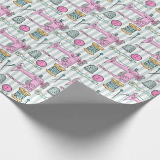 Nähmaschine - rosa Handarbeit nähen Geschenkpapier