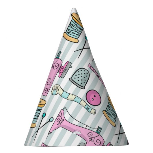 Nähmaschine - rosa Handarbeit nähen Partyhütchen (Rechts)