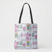 Nähmaschine - rosa Handarbeit nähen Tasche (Vorderseite)