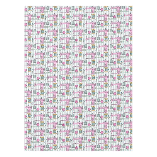 Nähmaschine - rosa Handarbeit nähen Tischdecke (Vorderseite)