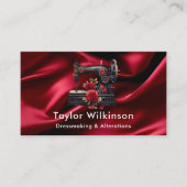 Nähmaschine Rot Amstressmaschine Visitenkarte (Vorderseite)