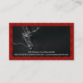 Nähmaschine | Rote Polstermatte Visitenkarte (Rückseite)