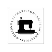 Nähmaschine ROUND RETURN ADDRESS Stempel (Prägung)