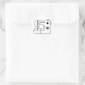 Nähmaschine Runder Aufkleber (Tasche)