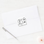 Nähmaschine Runder Aufkleber (Umschlag)