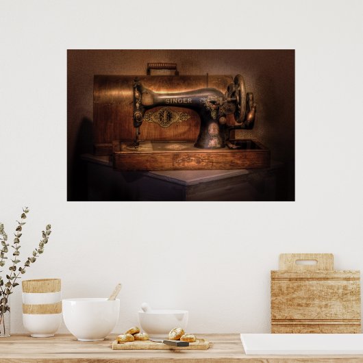 Nähmaschine - Sänger Poster (Küche)