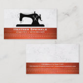 Nähmaschine | Schere | Stielleder Visitenkarte (Vorne/Hinten)