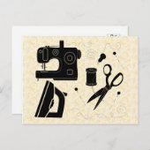 Nähmaschine Schneiderdreieck Postkarte (Vorne/Hinten)