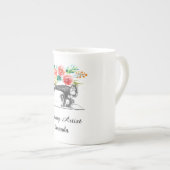 Nähmaschine Schneiderwagen Porzellantasse (Vorderseite Rechts)