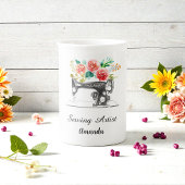 Nähmaschine Schneiderwagen Porzellantasse