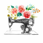 Nähmaschine Schwarz Roter Cutout Foto-Skulptur Freistehende Fotoskulptur<br><div class="desc">Nähmaschine Fotoskulpturenkuppe mit Vintager Nähmaschine und Aquarellrot-grüne Blume. Geschenke für Schneider, Seamstress, Mode-Designer, Dressmacher, Boutique-Besitzer, Crafter, Quilting, Quilter. Ändern Sie den Text mit dieser Vorlagenoption | Verwenden Sie weitere Optionen, um den Textstil, die Textgröße und -farbe bei Bedarf zu ändern. Karo mehr Produkte mit diesem Design in der Kollektion unten....</div>